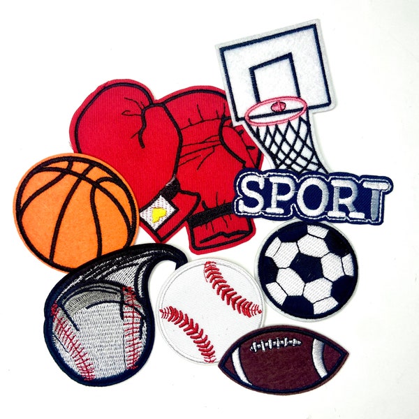 Sports Baseball Basketball Boxing Soccer High Quality Iron On Sewing Patches, Sport Lover, Sport Patches, Team Patches