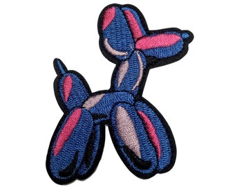 Balloon Dog Iron On Sew Patch | Cute Dog Animal Patch for Clothing