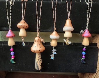 Mushroom charms, mushroom keychain, car charm, rearview mirror hanging, mushrooms, cottagecore, accessories