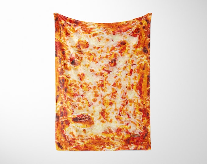 Cheese Pizza Fleece Blanket