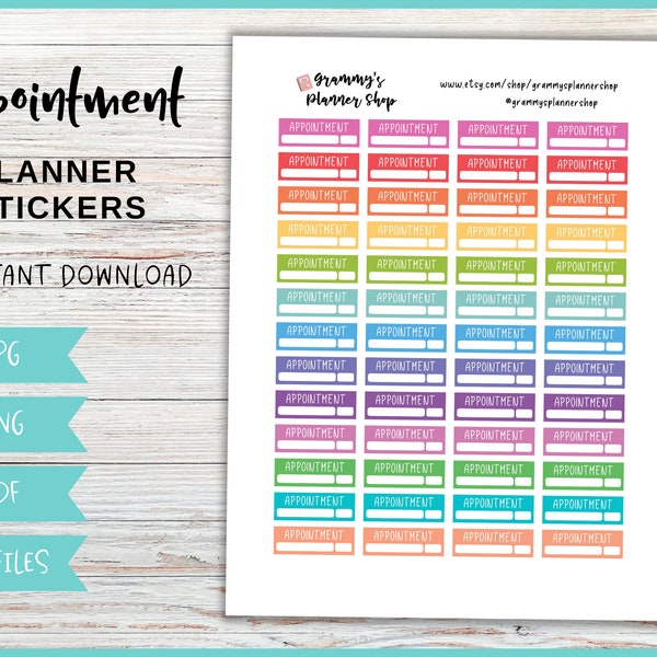 Appointment Planner Stickers, Erin Condren Planner Stickers, Happy Planner, Printable Planner Stickers