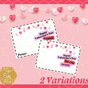 Valentine Smarties Cards | Printable Classroom Valentines | DIY Candy Valentines | Instant Download | Kids Valentine Gift Tags