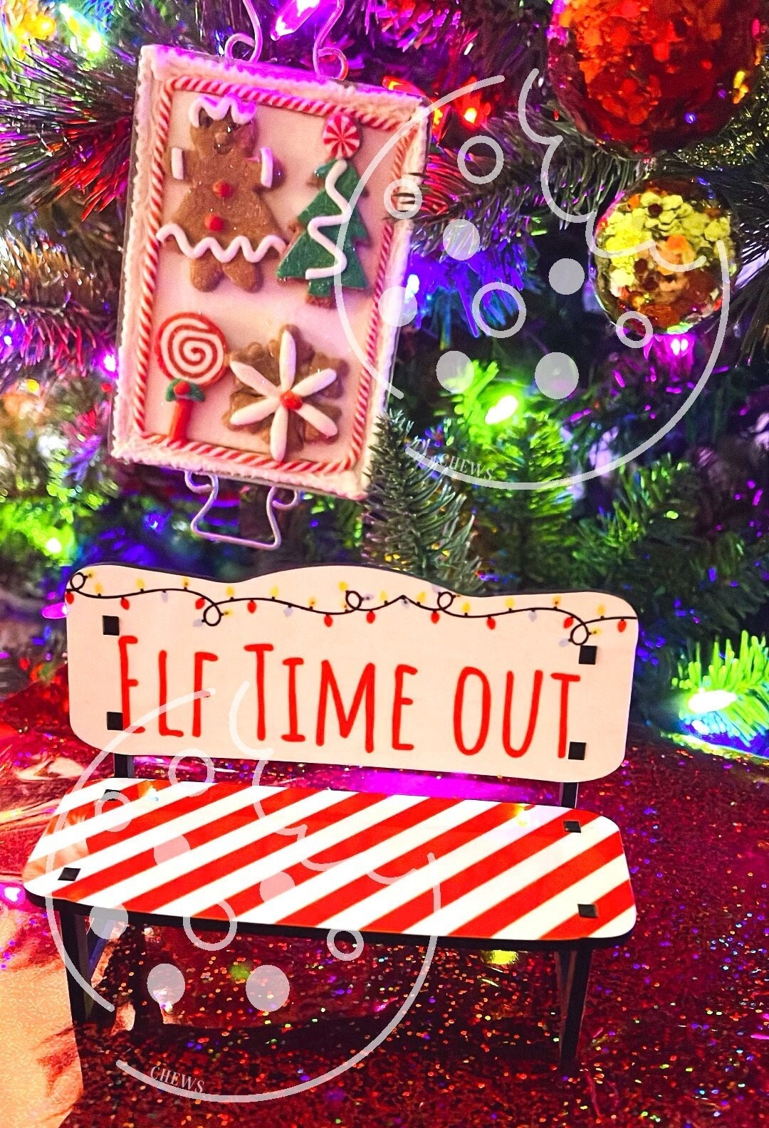 Elf Time Out Bench: Christmas Elf Shenanigans Prop Set
