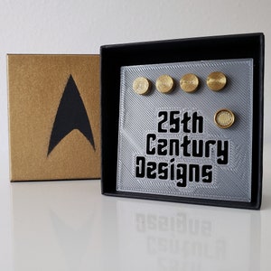 Magnetic Star Trek Rank Pips Set from DS9, TNG, Voyager & Lower Decks, 3D Printed and Hand Painted for Star Trek Cosplay Costume Unpainted Gold