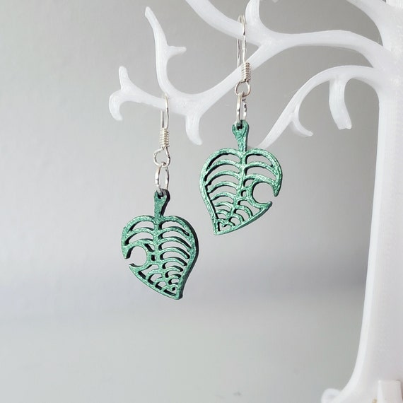 Animal crossing leaf earrings discount