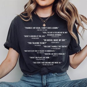 Movie Tshirt, Iconic Movie Quotes T-shirt, Classic Vintage Movie Quotes Shirt, Nostalgic Movie Shirt, Cinematic Nostalgia Movie Shirt