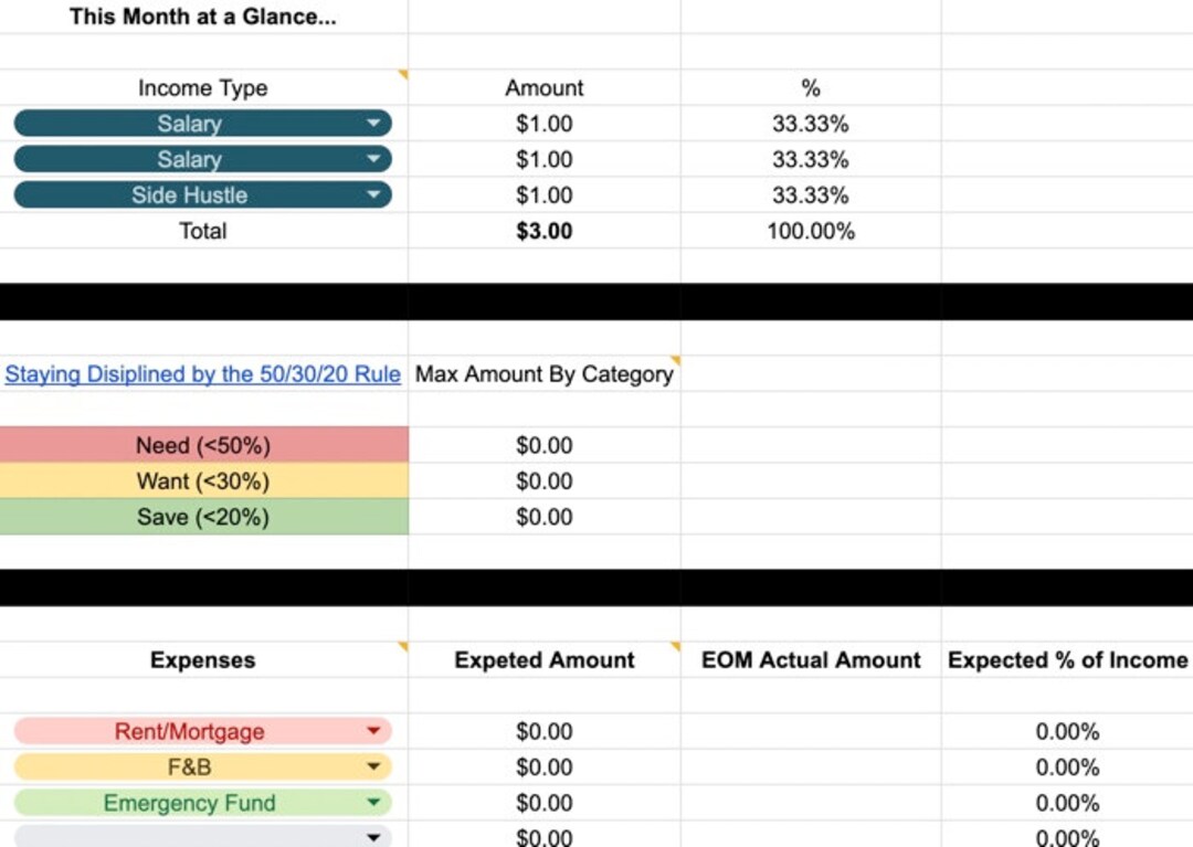 All-in-one Budget Planner - Etsy