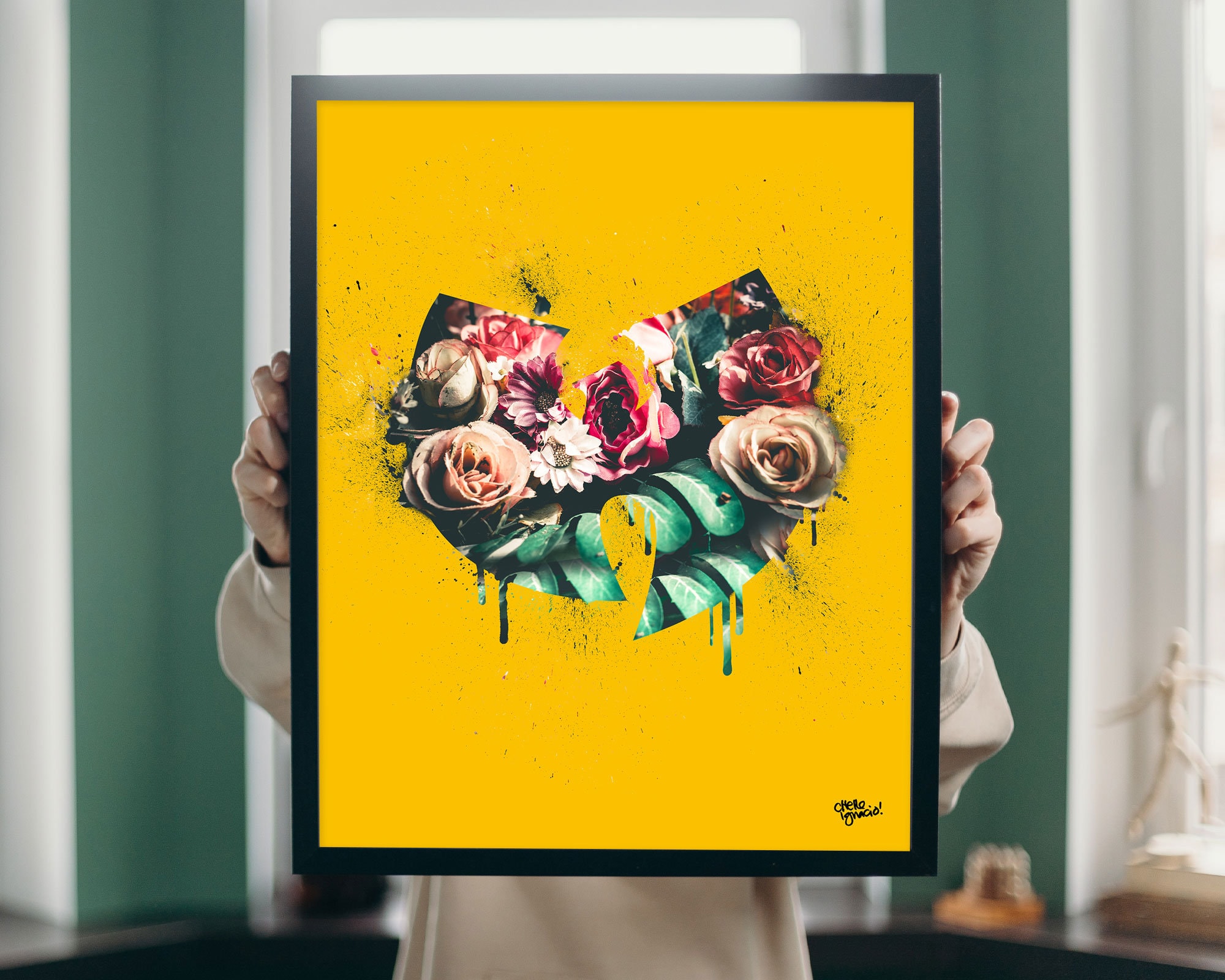 wu tang floral shirt