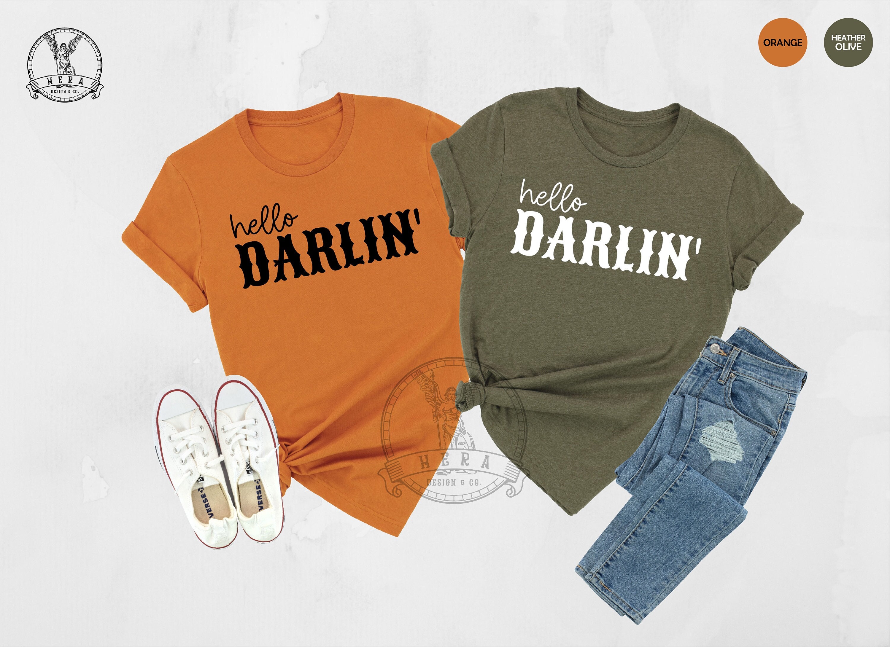 rommel Onhandig rukken Hello Darlin Shirt Country Girl Shirt Gift for Her Farm - Etsy België