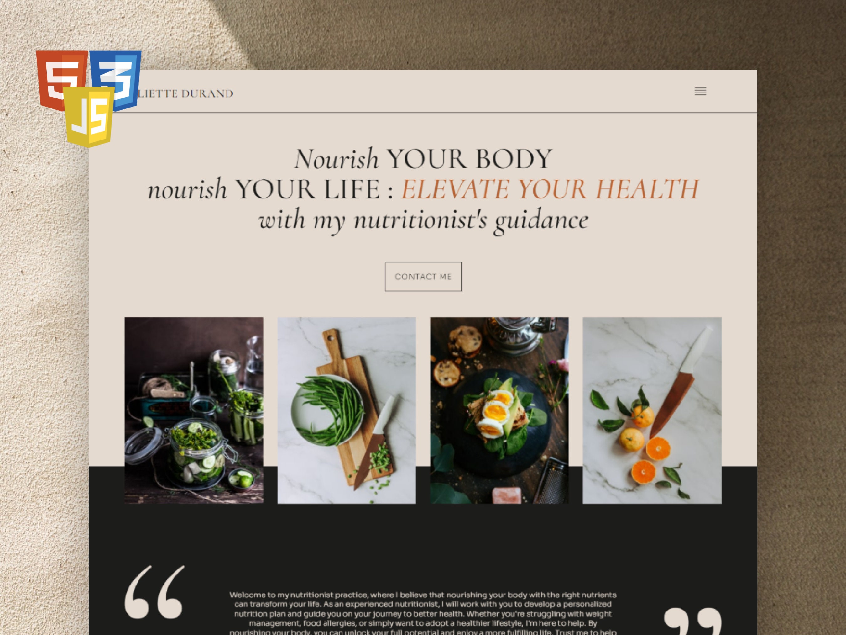 HTML CSS JAVASCRIPT Blog Template, Elegant Website Design, Premium ...