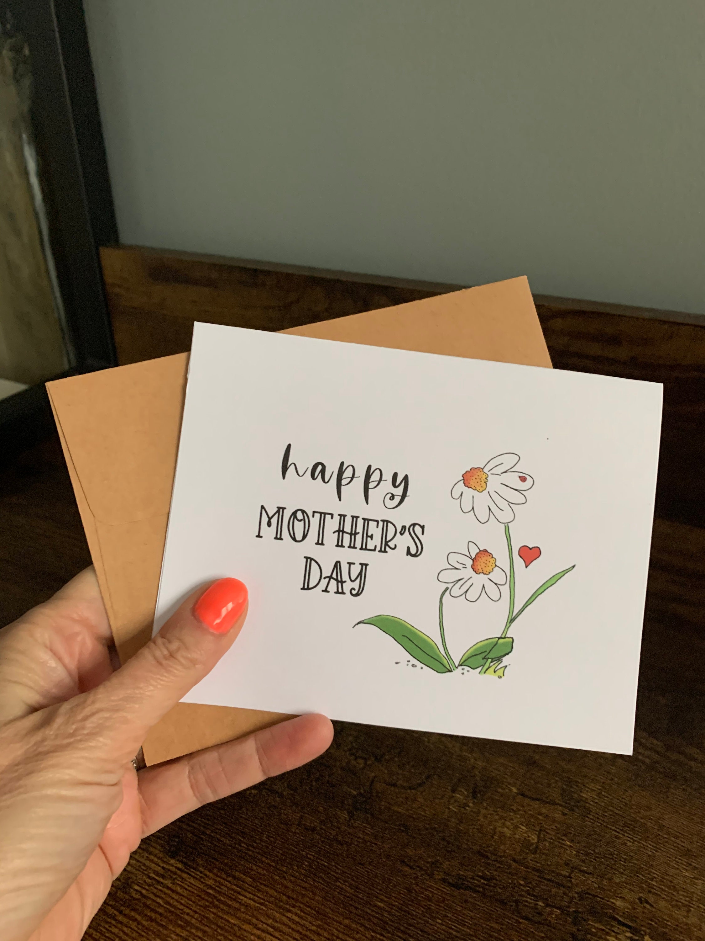 Happy Mothers Day Card// Flower Mothers Day Card// Simple Mothers Day ...