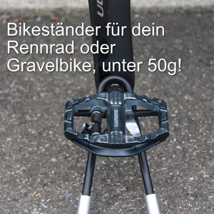 Road bike stand, gravel bike stand, with bracket, Fritzbikestand, bike stand MTB hardtail, ultralight < 50g! removable, adjustable,