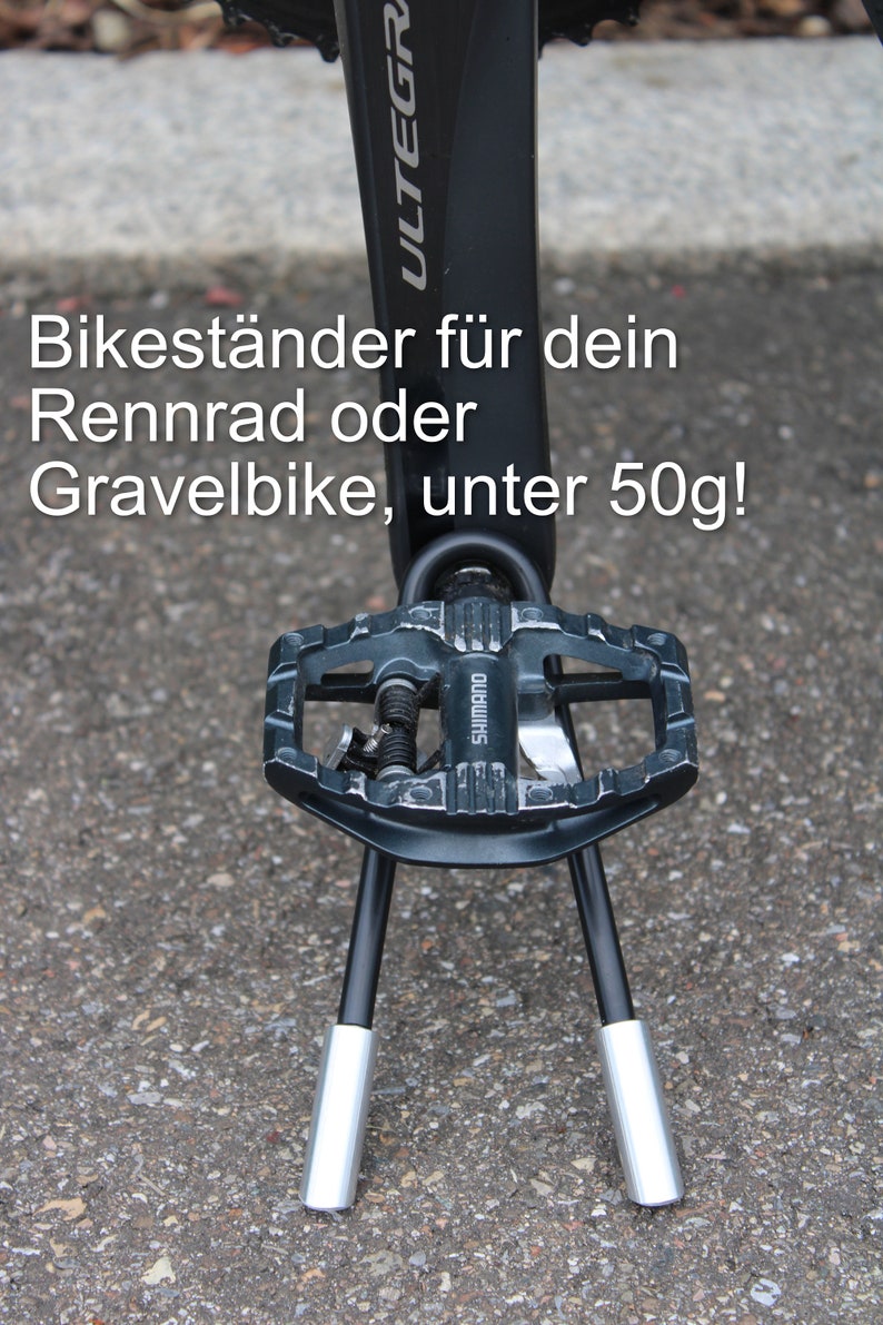 Road bike stand, gravel bike stand, with holder, Fritz bike stand, MTB hardtail bike stand, ultralight 50g removable, adjustable, image 1