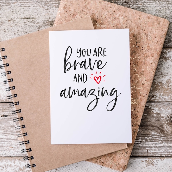 Encouragement Cards for Friend, Cancer Support, Uplifting Cards, Tough Times Gift, Card for Brave Friend, for Daughter, You are amazing gift