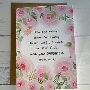 Daughter Birthday Card From Mom and Dad, Mother Daughter Cards, Happy ...