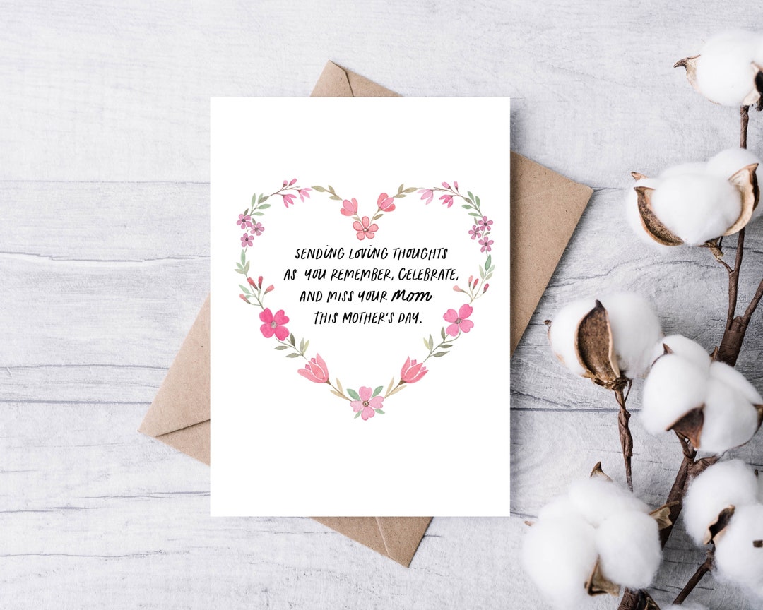 Sympathy Card: First Mother's Day Without Mom, Bereavement Gift - Etsy