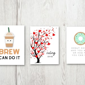 Motivational Pun Cards for College Students, Encouragement Gift, Open When Letters, Care Package Cards, Set of 3