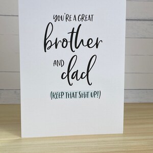 Brother Father's Day Card Funny, Fun, Happy Fathers Day Humor, Card ...