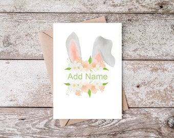 Happy First Easter Card, Personalized Easter Cards, Granddaughter Easter Card, 1st Easter Card, for Niece, for Goddaughter, Baby Girl,