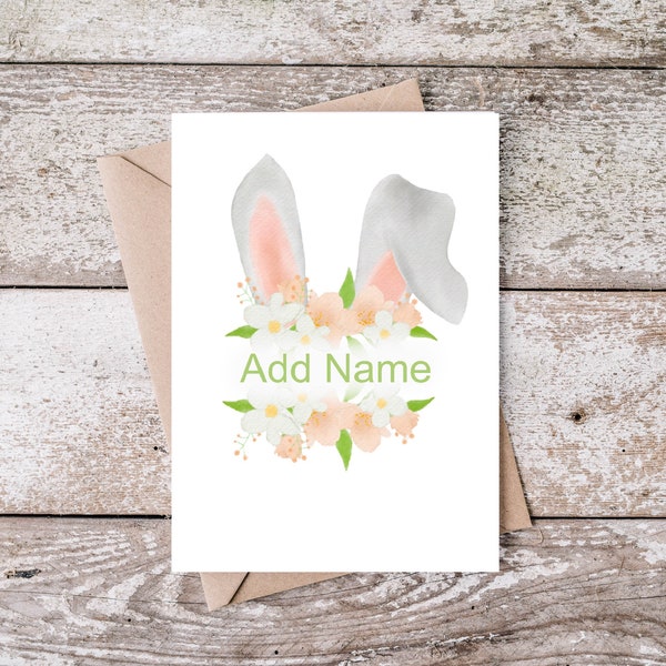 Happy First Easter Card, Personalized Easter Cards, Granddaughter Easter Card, 1st Easter Card, for Niece, for Goddaughter, Baby Girl,
