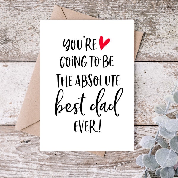 Dad to Be Card, Soon to Be Dad Card, Pregnancy Announcement to Husband, Father to Be, from Wife, for Dad, for Brother, For Son, boyfriend