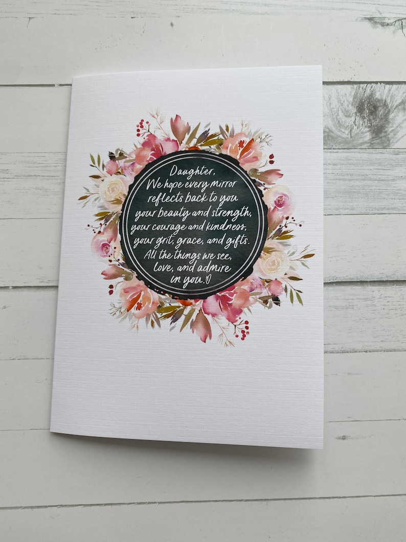 To My Beautiful Daughter Card, Keepsake Card, Birthday Card for Daughter, Encouraging Words, Heartfelt Card, From Mom to Daughter, Personali image 5