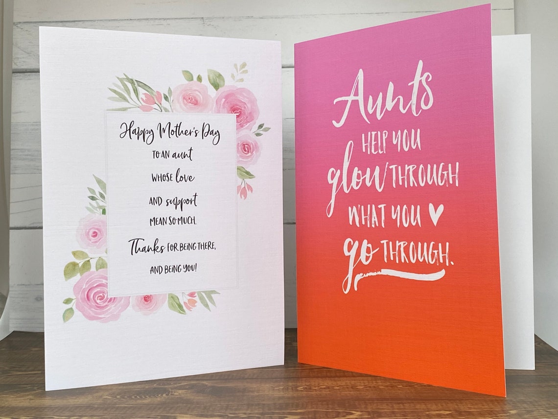 Aunt Mothers Day Card for Aunt for Auntie From Niece Aunt | Etsy