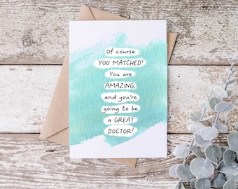 Doctor Match Day Card: Residency Congratulations