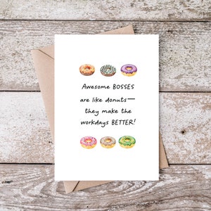 Boss&#39;s Day Card, Great Boss Gift, Boss Thank You Card, Card for Boss, Awesome Boss, Boss Day Card, Boss Appreciation Card, Boss Care Package