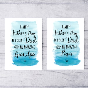 Dad Grandpa Card for Fathers Day Card, Papa Fathers Day Card, From Daughter and Son In Law, From Son and Daughter In Law, Happy Father&#39;s Day