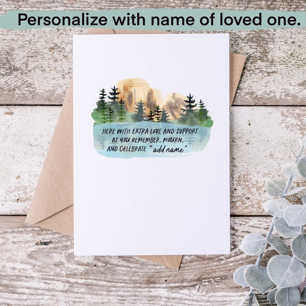 Personalized Sympathy Card Loss of Husband, Loss of Son, Loss of Dad, Loss of Father, Loss of Friend, Loss of Brother, Nature Sympathy Card