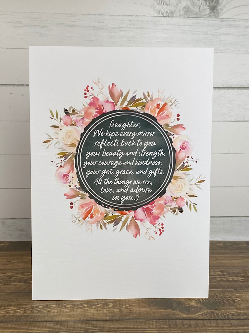 To My Beautiful Daughter Card, Keepsake Card, Birthday Card for Daughter, Encouraging Words, Heartfelt Card, From Mom to Daughter, Personali image 3