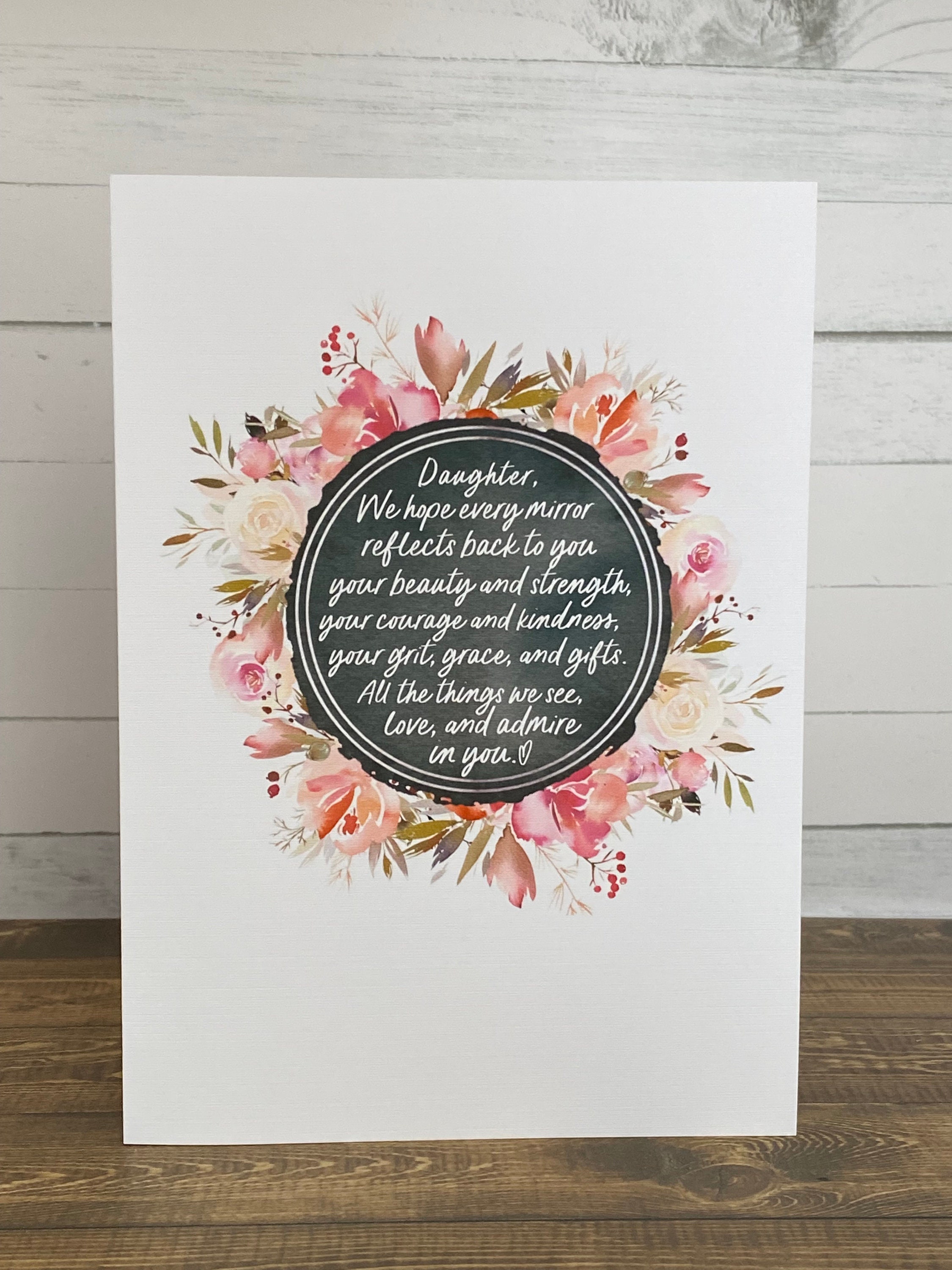To My Beautiful Daughter Card Keepsake Card Birthday Card - Etsy