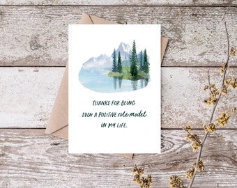 Positive Role Model Father's Day Card: Bonus Dad, Mentor
