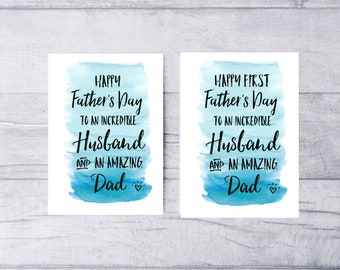 Husband First Fathers Day Card, Husband Fathers Day Card, From Wife, Happy Fathers Day, First Fathers Day Card From Wife, Husband Love You