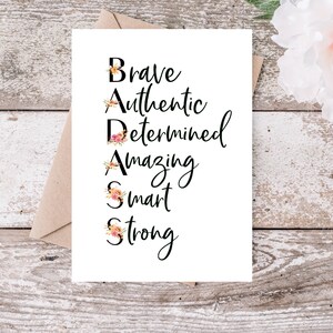 Badass Cards, You're a Badass Care Package, Badass Daughter Gift, Encouragement Cards, Badass Woman, Cancer Support, Badass Bitches, Friend