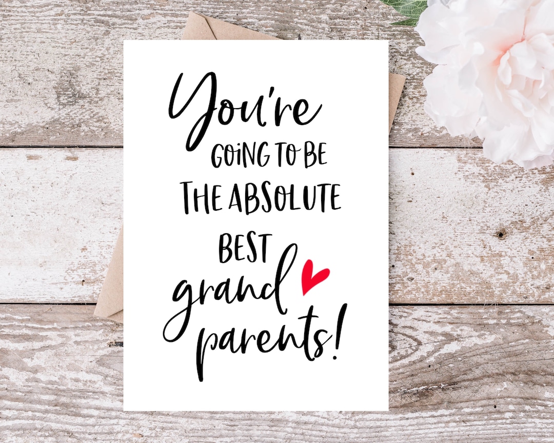 Grandparents to Be Card, Pregnancy Announcement. Going to Be ...