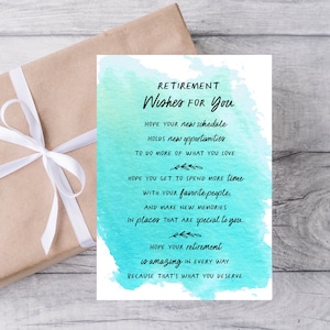 Retirement Card from Group, for Boss, Retirement Wishes Card, for Women, for Men, Coworker Retirement , for Teacher, for Doctor, Friend, Dad