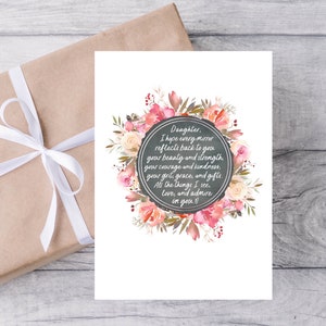 To My Beautiful Daughter Card, Keepsake Card, Birthday Card for Daughter, Encouraging Words, Heartfelt Card, From Mom to Daughter, Personali