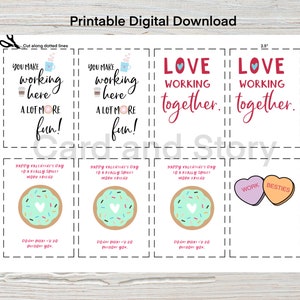 Coworker Valentine Printable, Work Valentine PDF, Work Bestie Geschenk, Büro Valentinstag Karten, Valentine für die Arbeit, für Chef, für Mitarbeiter