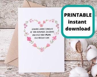 Sympathy Card: First Mother's Day Without Mom (Digital Download)