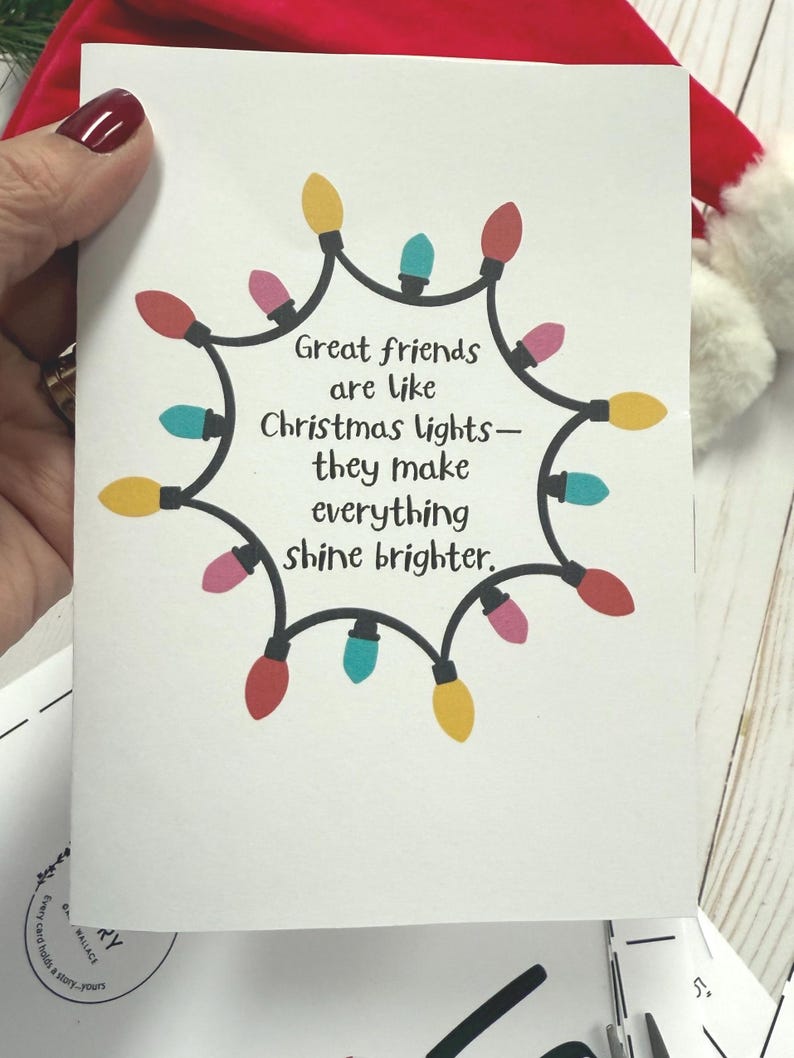 Printable Friend Christmas Card,instant Digital Download - Etsy