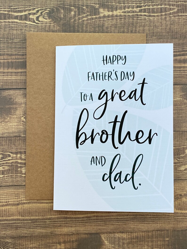 Brother Father's Day Card Happy Fathers Day Card From Etsy