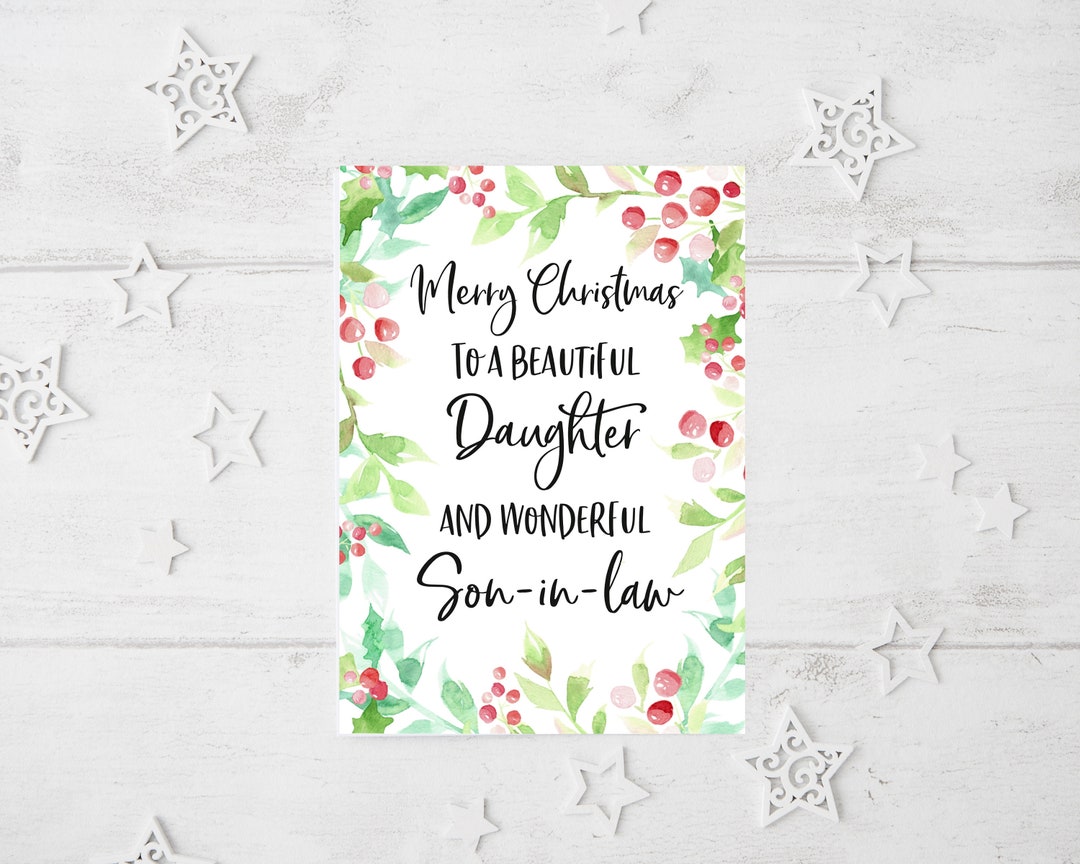 Daughter Son in Law Christmas Card, Daughter and Son in Law Xmas Cards