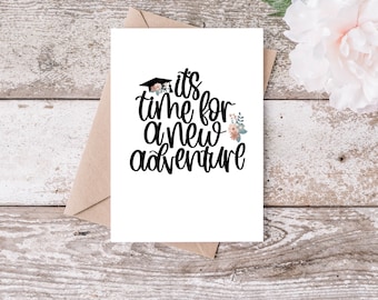 Girl Graduation Card: Boho Floral Adventure