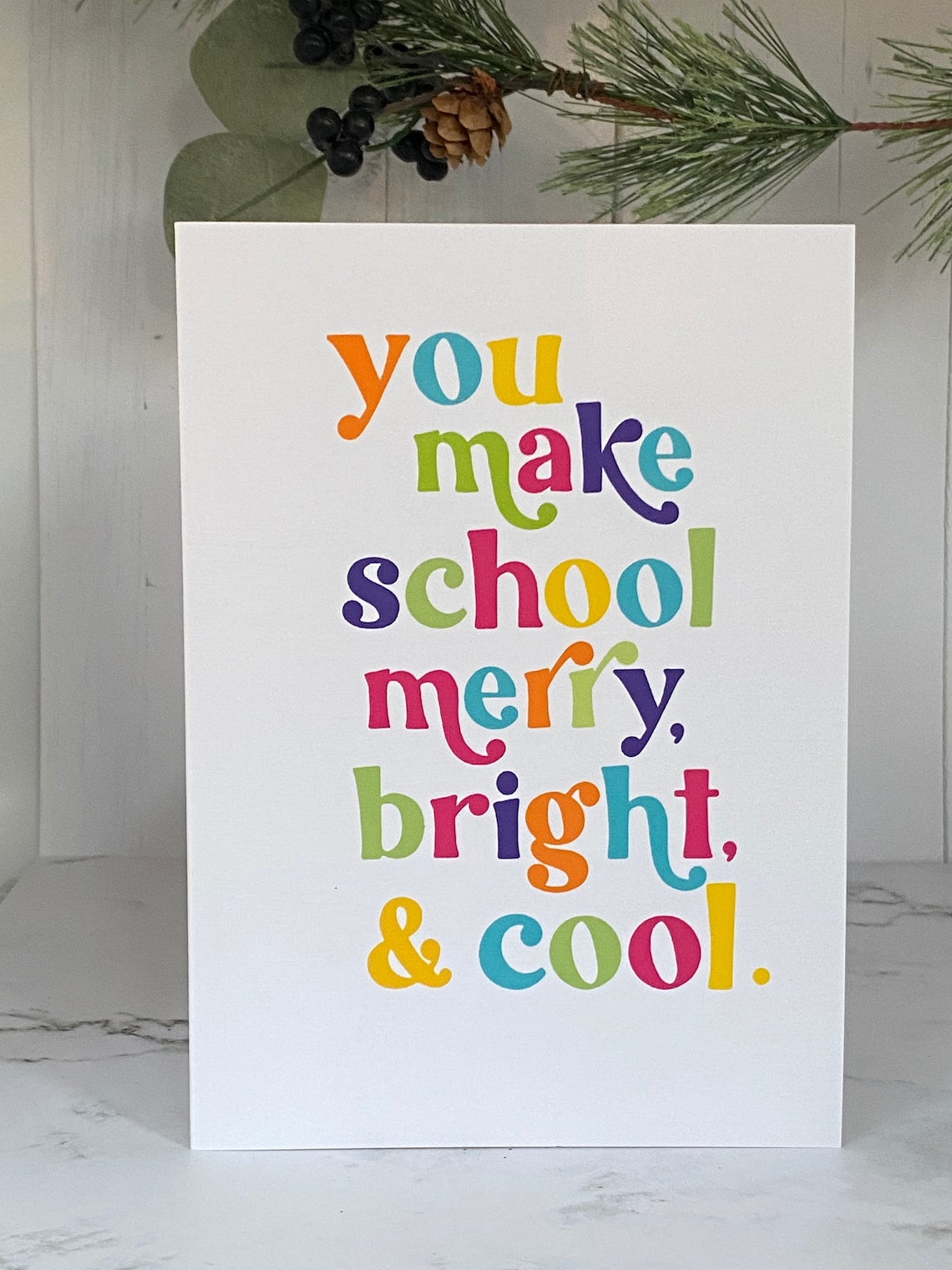 Printable Christmas Card for Teacher Instant Download - Etsy