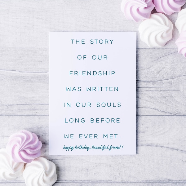 Soul Sister Birthday Card, Soul Friend Gift, Happy Birthday Soul Sister, Spiritual Friend, Kindred Spirit Card, Like a Sister, Friendship