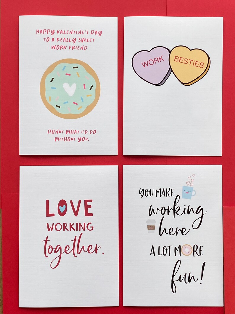 Coworker Valentine's Day Cards Workplace Valentine - Etsy