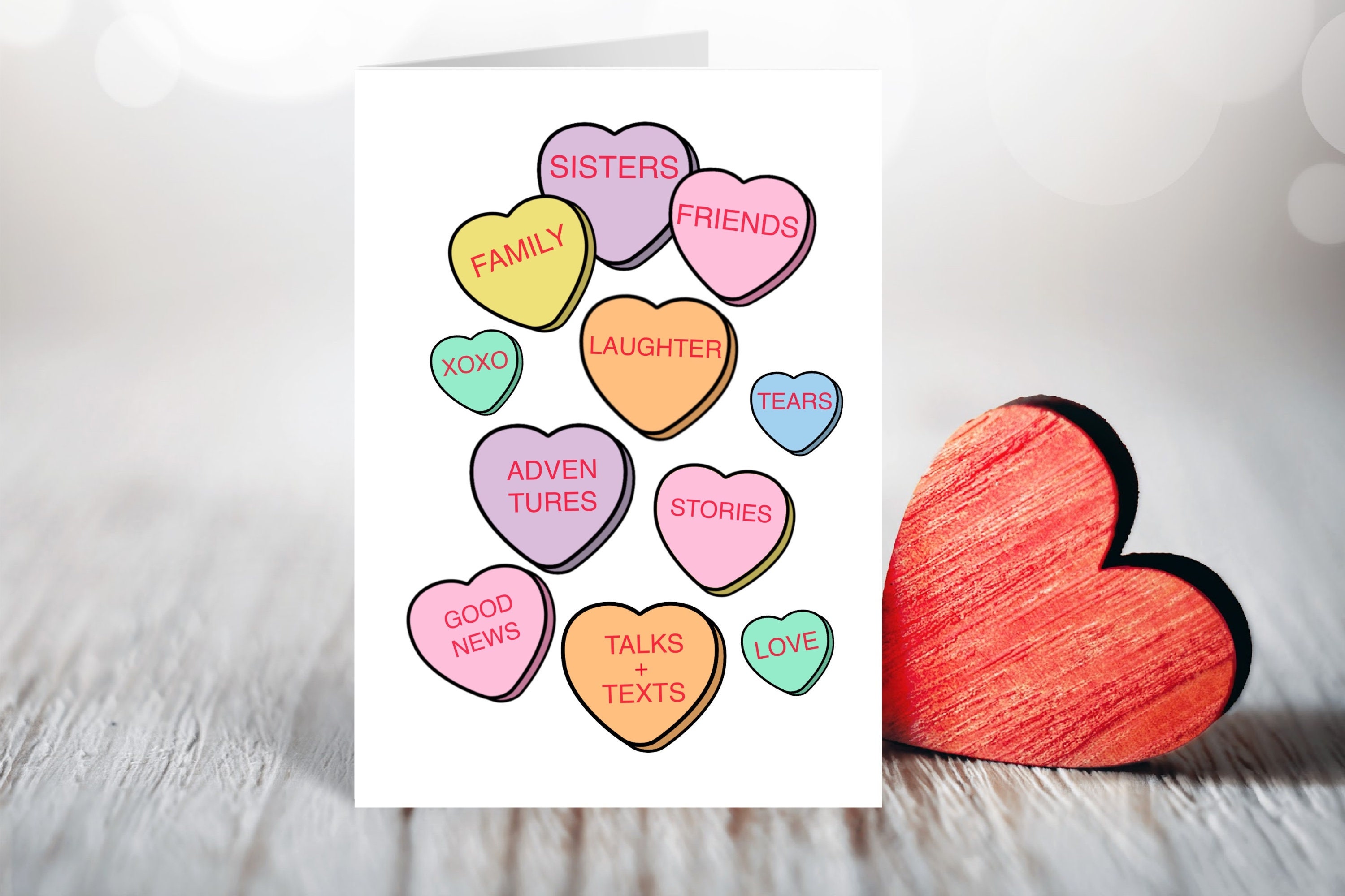 Sister Valentines Day Card Sister Gift From Sister for - Etsy