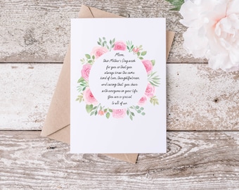 Floral Mother's Day Card: Love You Mom